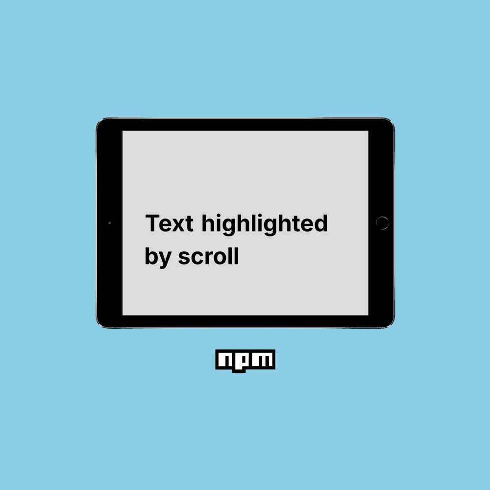 When text comes alive on scroll